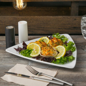 PLATO Triangular DE 27.9 cms LINEA: Porcelana MARCA:World Tableware MOD:840-440T (12 PIEZAS POR CAJA)