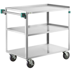 CARRO DE SERVICIO 3 REPISAS USO RUDO ACERO INOX 56 X 99 X 86 CMS Regency