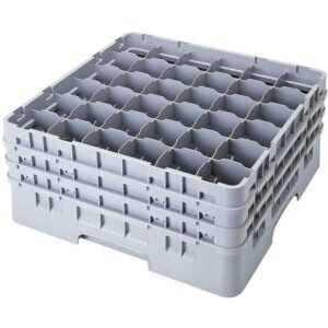 Rack de 36 Compartimentos con 3 Extensiones CAMBRO (Medida del Compartimento: DIAMETRO MAXIMO 2 7/8 PG ALTURA MAXIMA 8 1/2 PG)