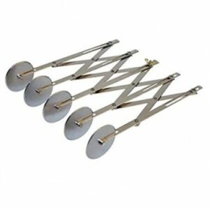 Cortador de masa ajustable, 5 ruedas, acero inoxidable