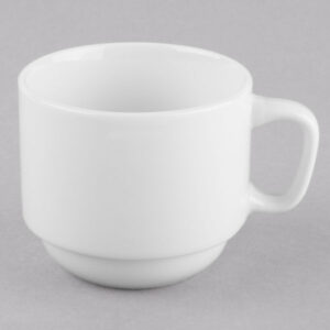 TAZA EMBROCABLE CAPACIDAD DE 207ml (7 oz.) MARCA WORLD TABLEWARE BLANCO BRILLANTE (CAJA CON 36 PIEZAS)