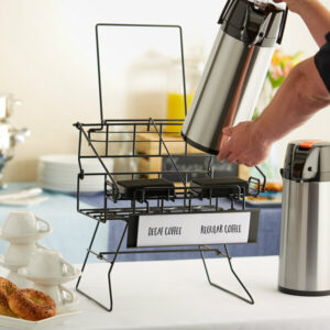 ESTACION DE CAFE PARA TERMOS 2 ESPACIOS ALAMBRE (INCLUYE 2 TERMOS DE 2.2 LTS)