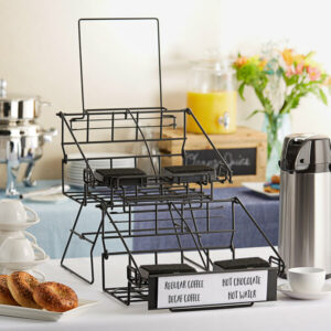 ESTACION DE CAFE PARA TERMOS 4 ESPACIOS ALAMBRE (INCLUYE 4 TERMOS DE 2.2 LTS)