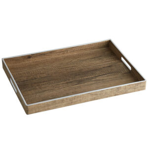 CHAROLA ROOM SERVICE DE 14 x 19 PG PLASTICO TERMINADO DE MADERA (PRECIO POR 8 PIEZAS)