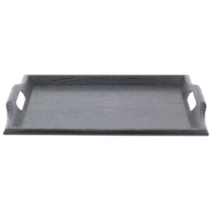 CHAROLA ROOM SERVICE DE 14 x 18 PG PLASTICO COLOR NEGRO CON AGARRADERAS (PRECIO POR 6 PIEZAS)