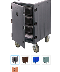 CAJA TERMICA SENCILLA CON RUEDAS CAMBRO 21 1/2 X 32 X 37 1/2 PG , CAP 13 bandejas, Retención de temperatura 4 hrs