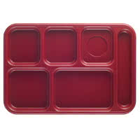 CHAROLA DE 6 COMPARTIMENTOS MARCA Cambro MODELO BCT1014CR / 10 x 14 1/2 pg, 24 pzas