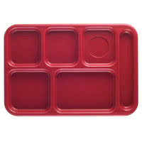 CHAROLA DE 6 COMPARTIMENTOS MARCA Cambro MODELO BCT1014RD / 10 x 14 1/2 pg, 24 pzas