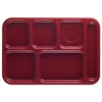 CHAROLA DE 6 COMPARTIMENTOS MARCA Cambro MODELO 10146CWCR / 10 x 14 pg , 24 pzas
