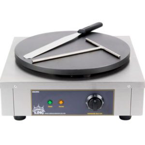 Crepera Carnival King Modelo CM16 - Electrica, 1 quemador de 16 pg, Ancho 17 3/4 pg, Profundidad 17 3/4 pg, Altura 7 1/4 pg, Voltaje 208/240, Potencia 2,450 - 3,265 vatios, control termostatico, 120 - 570 grados
