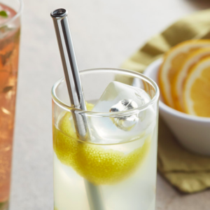 POPOTE DE ACERO INOXIDABLE RECTO REUSABLE 8.5 PG (PAQUETE DE 24 PIEZAS)