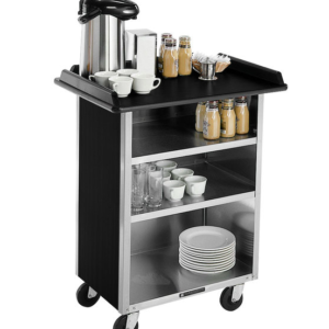 CARRO DE SERVICIO DE BEBIDAS ACERO INOX 30 1/4PG x 21PG x 38 1/4PG
