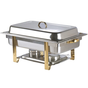 CHAFER ENTERO DELUXE 8QT ENTERO DETALLES DORADOS