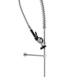 LLAVE DE PRELAVADO Y REGADERA MONTAJE A PARED, LARGO DE MANGUERA 44PG REGENCY