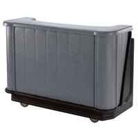 BAR PORTATIL Cambro BAR650420 Granite Gray and Black Cambar 67" Portable Bar with 7-Bottle Speed Rail