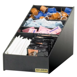ORGANIZADOR DE CONDIMENTOS Y POPOTES 5 COMPARTIMENTOS 25.1X8.3X9.5 PG (SOBRE PEDIDO)