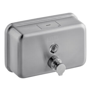 DISPENSADOR DE JABON 40 OZ (1.2 LTS) PARA PARED HORIZONTAL DE ACERO INOXIDABLE LAVEX JANITORIAL