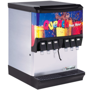 DISPENSADORA DE REFRESCO Servend 2705012 SV-150 6 Valve Push Button Countertop Ice/Beverage Dispenser with 150 lb. Ice Storage