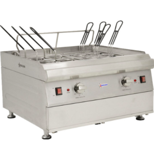 MAQUINA PARA COCER PASTA Countertop Double Tank Electric Pasta Cooker - 240V, 7200W 8 COMPARTIMENTS