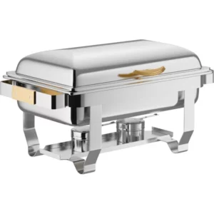 CHAFER ENTERO ECOR 9 QT (8.5 LTS) TAPA ABATIBLE DETALLES EN COLOR DORADO SUPREME ACOPA