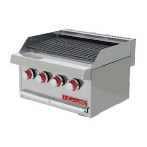 Asador Ach-2 Petit Acero Inoxidable PREMIUM A Gas , 2 Parrilla Reversible, 4 Quemadores, 2 Charola De Recoleccion De Grasa 0.590 X 0.565 X 0.310 M