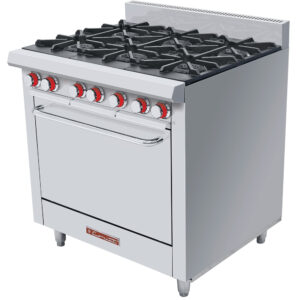 Estufa Ec-6-Hg Master PREMIUM Estufa A Gas, Con 6 Quemadores Abiertos Y 1 Horno 0.880 X 0.810 X 0.960 M