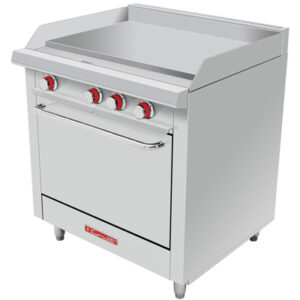 Estufa Heavy Duty Ec-Hg-Grill Hd PREMIUM Con Plancha Cold Rolled Steel 3 Quemadores Tubulares Horno Con Termostato 0.880 X 0.810 X 0.960 M