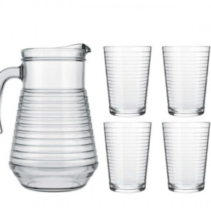 Juego De Jarra Con 4 Vasos Ginga 1.5 L/265 Ml