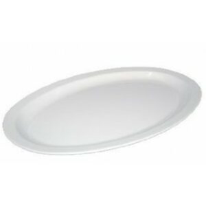 Melamina Plato Ovalado 11.5 Pg Blanco Ostion