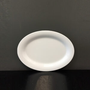 Melamina Premium Plato Oval 12 Pg Blanco