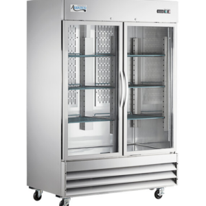 Refrigerador Avantco de Acero Inoxidable 2 Puertas de Cristal 46.6 Pies, 137 x 81.7 x 209.5 cm