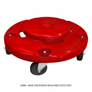 Base Para Contenedor TOFF Con Ruedas Color Rojo
