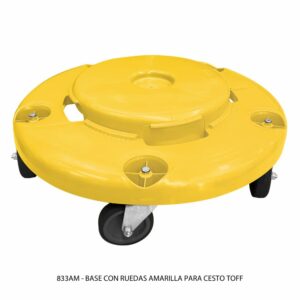 Base Para Contenedor TOFF Con Ruedas Color Amarillo