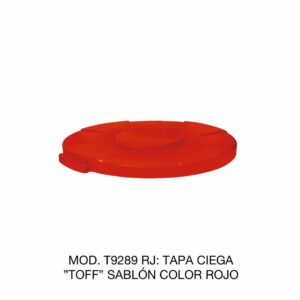 Tapa Para Contenedor Tipo Ciega Color Rojo