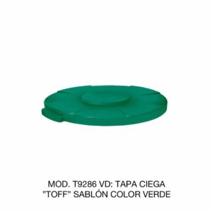 Tapa Para Contenedor Tipo Ciega Color Verde