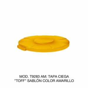 Tapa Para Contenedor Tipo Ciega Color Amarillo