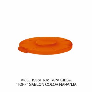 Tapa Para Contenedor Tipo Ciega Color Naranja