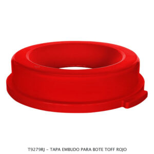 Tapa Para Contenedor Tipo Embudo Color Rojo