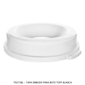 Tapa Para Contenedor Tipo Embudo Color Blanco