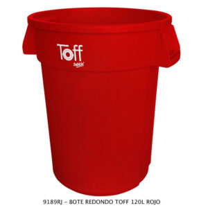 Contenedor Marca TOFF 120 Litros Color Rojo