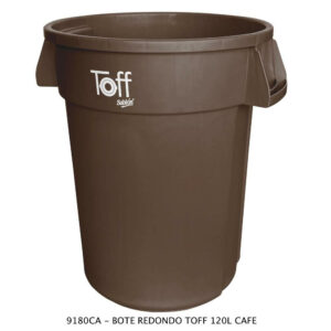 Contenedor Marca TOFF 120 Litros Color Café
