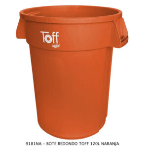 Contenedor Marca TOFF 120 Litros Color Naranja