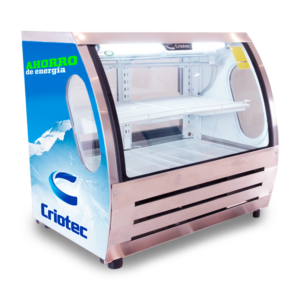 Vitrina Criotec VCC-120 Blanca Cristal Curvo 18 pies, 120 x 82 x 113 cm