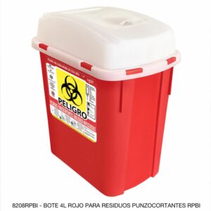 Contenedor 4L Residuos Punzocortantes(Se Vende En Paquete De 6)