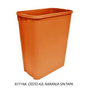 Cesto de 42 Litros Color Naranja(Precio por 2 piezas)