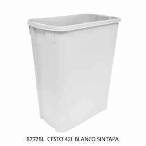 Cesto de 42 Litros Color Blanco(Precio por 2 piezas)