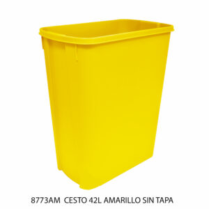 Cesto de 42 Litros Color Amarilla(Precio por 2 piezas)