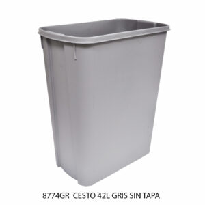 Cesto de 42 Litros Color Gris(Precio por 2 piezas)