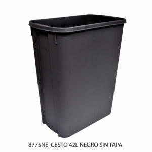 Cesto de 42 Litros Color Negro(Precio por 2 piezas)