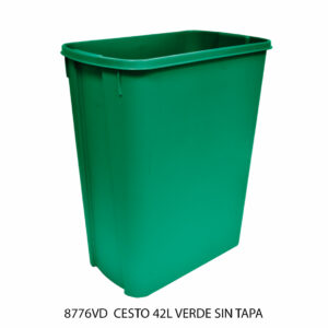 Cesto de 42 Litros Color Verde(Precio por 2 piezas)